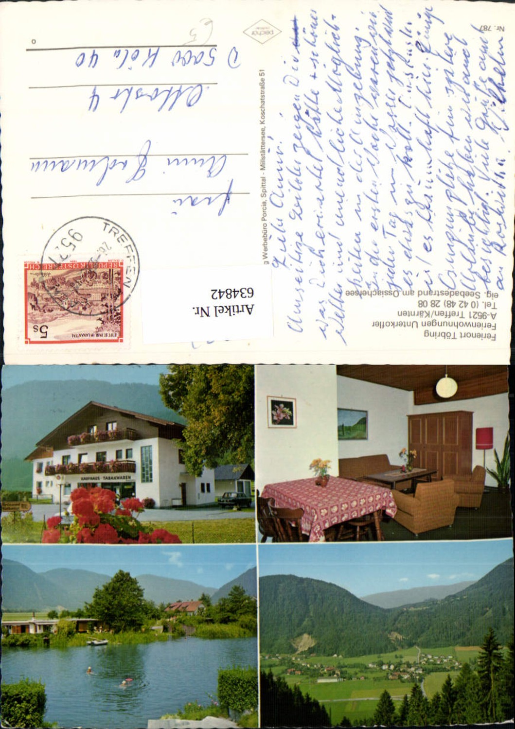 634842,Mehrbild Ak Treffen am Ossiacher See Kärnten Ferienort Töbring