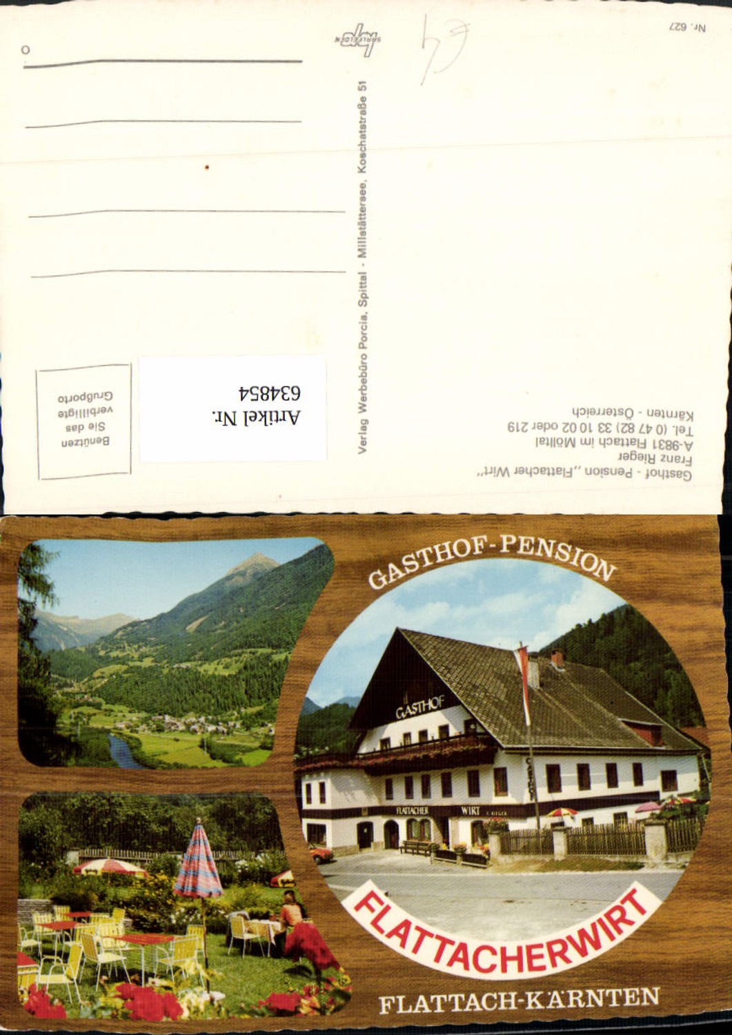 634854,Mehrbild Ak Flattach i. Mölltal Gasthof Pension Flattacher Wirt