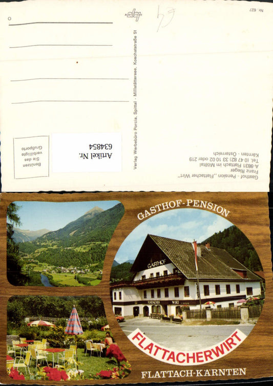 634854,Mehrbild Ak Flattach i. Mölltal Gasthof Pension Flattacher Wirt