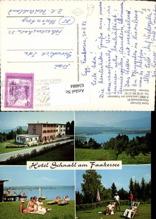 634884,Mehrbild Ak Latschach a. Faakersee Hotel Schnabl Finkenstein am Faaker See