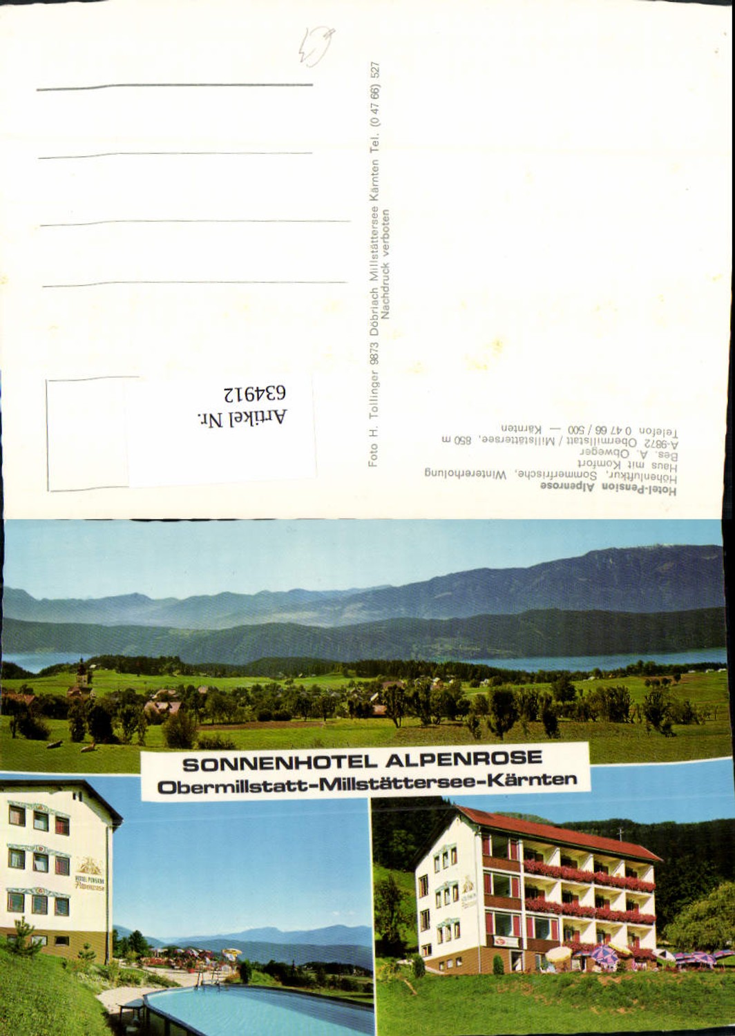 634912,Seeboden a. Millstättersee Pension Oase der Ruhe