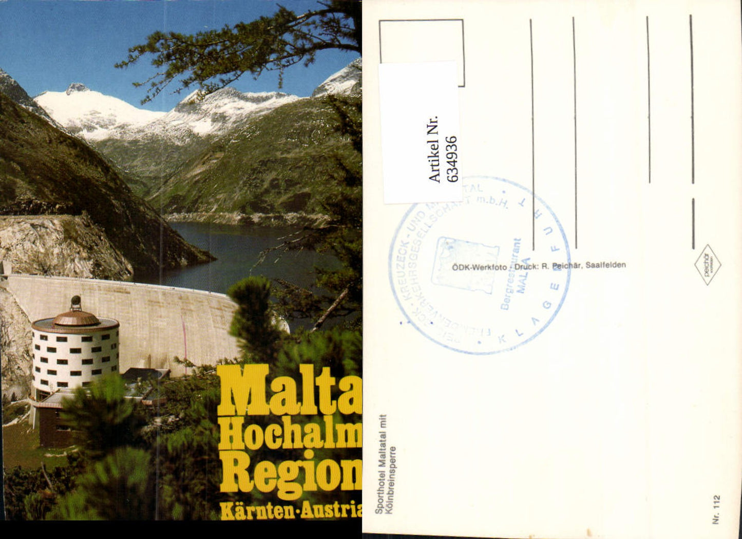 634936,Maltatal Malta Kärnten Kölnbreinsperre Talsperre Hochalm Region