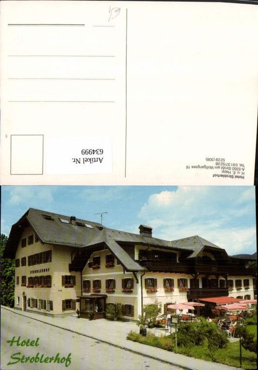 634999,Strobl a. Wolgangsee Hotel Stroblerhof