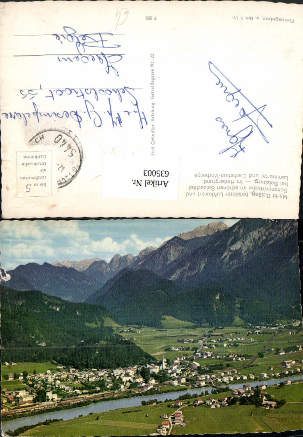 635003, Golling an der Salzach View with Lammertal and Dachstein foothills