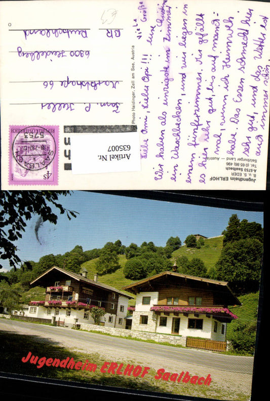 635007,Saalbach Saalbach-Hinterglemm Jugendheim Erlhof