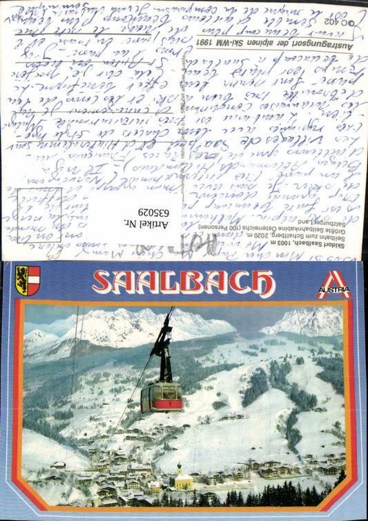 635029,Saalbach-Hinterglemm Schattberg Seilbahn Gondel Winteransicht