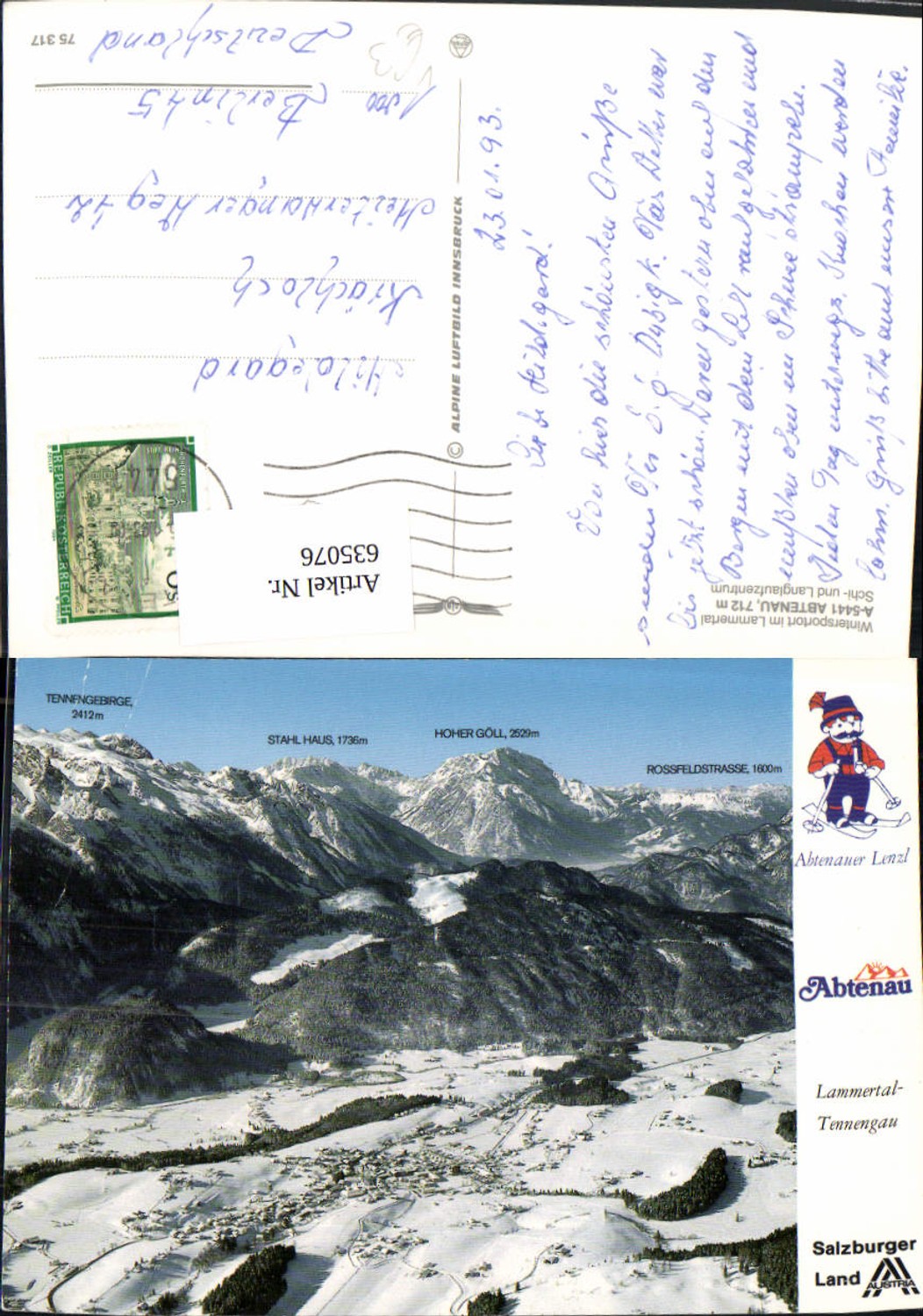 635076,Abtenau Wintersport Lammertal pub Alpine Luftbild 75317