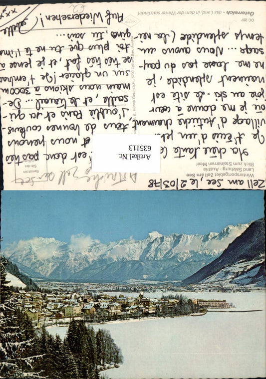 635113,Zell a. See Winteransicht m. Blick zum Steinernen Meer