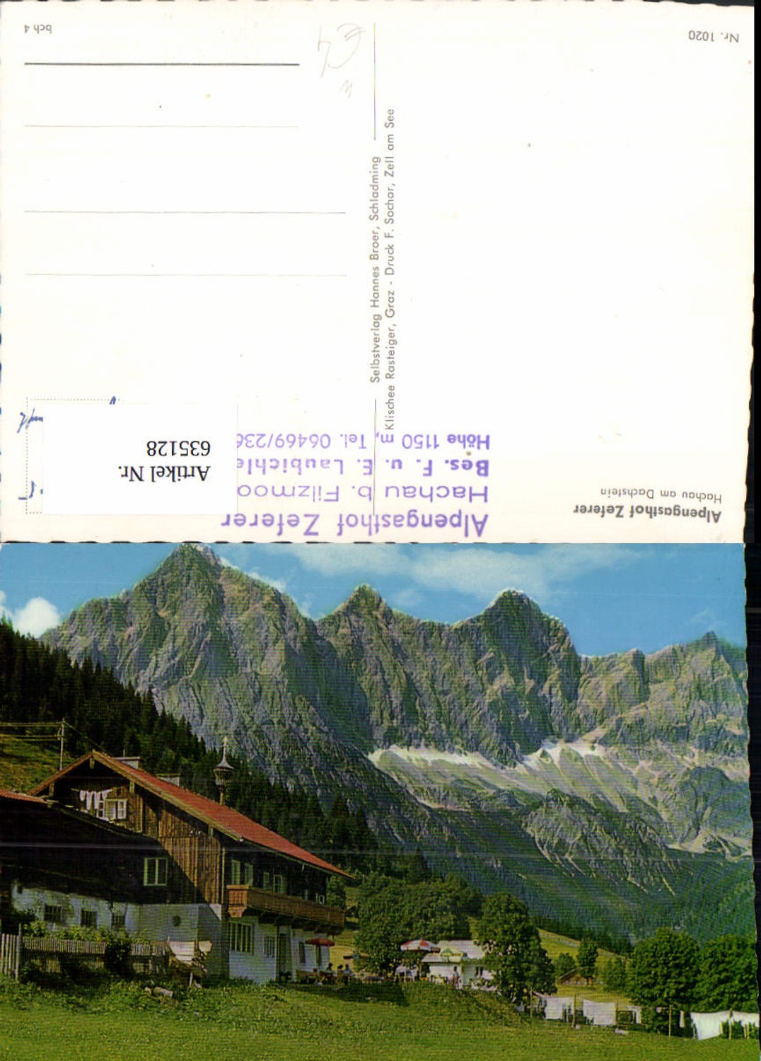 635128,Filzmoos Hachau a. Dachstein Alpengasthof Zeferer