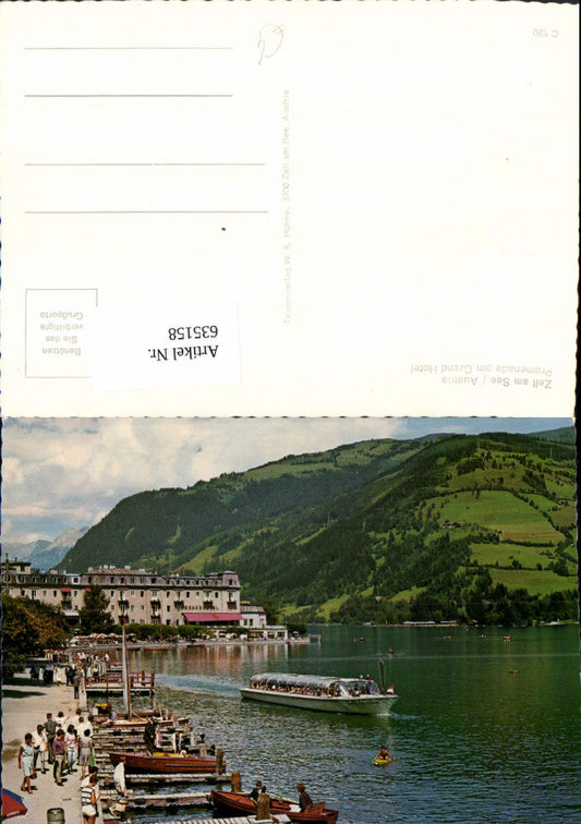 635158,Zell a. See Promenade a. Grand Hotel Schiff Boote