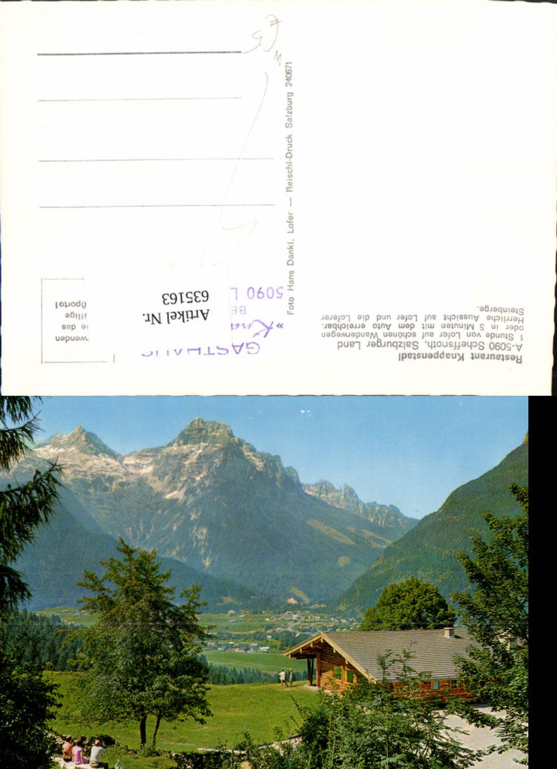 635163,Lofer Scheffsnoth Restaurant Knappenstadl