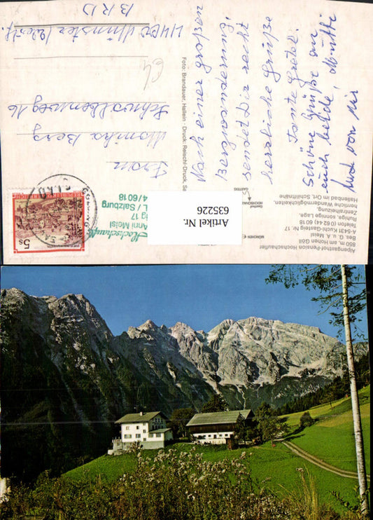 635226,Kuchl Gasteig Alpengasthof Pension Hochschaufler a. Hohen Göll