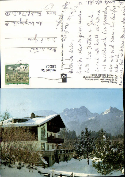 635228,Lofer m. Loferer Steinberge Gasthof Antonia Winteransicht
