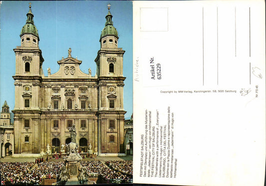 635229,Salzburg Dom Domplatz Festspiele Jedermann Theater