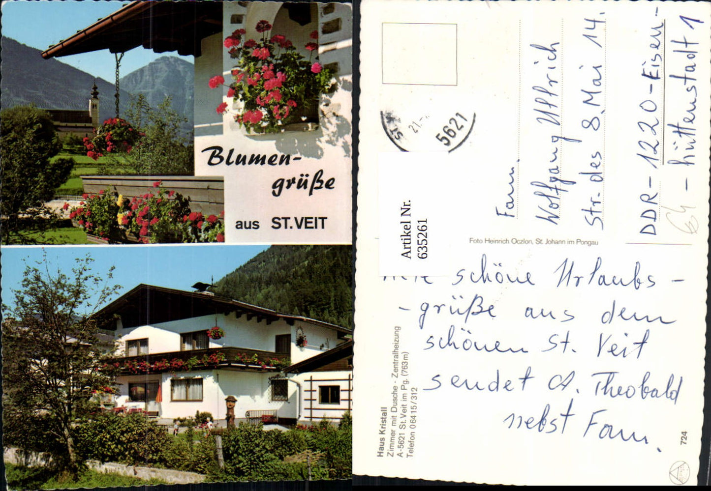 635261,Mehrbild Ak St Veit im Pongau Haus Kristall