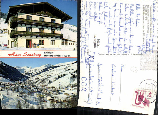 635266,Mehrbild Ak Hinterglemm Saalbach-Hinterglemm Haus Sonnberg Winteransichten