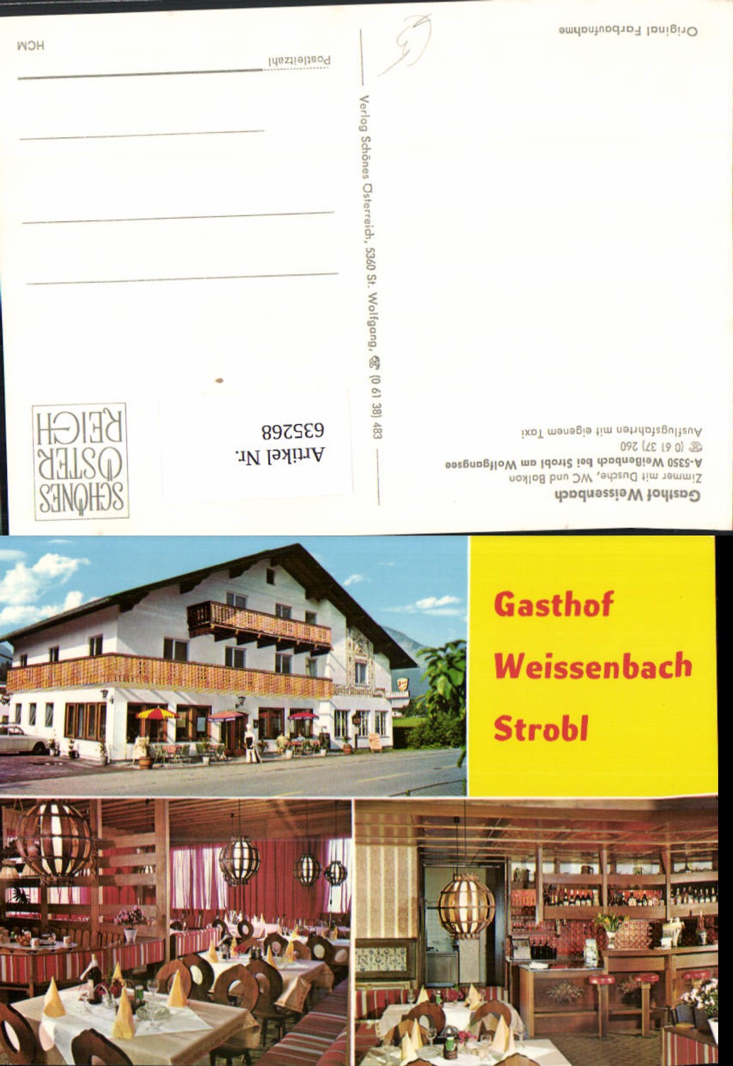 635268,Mehrbild Ak Weißenbach b. Strobl a. Wolfgangsee Gasthof Weissenbach