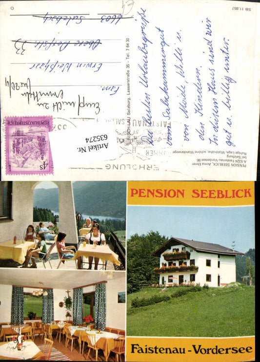 635274,Mehrbild Ak Faistenau Vordersee Pension Seeblick