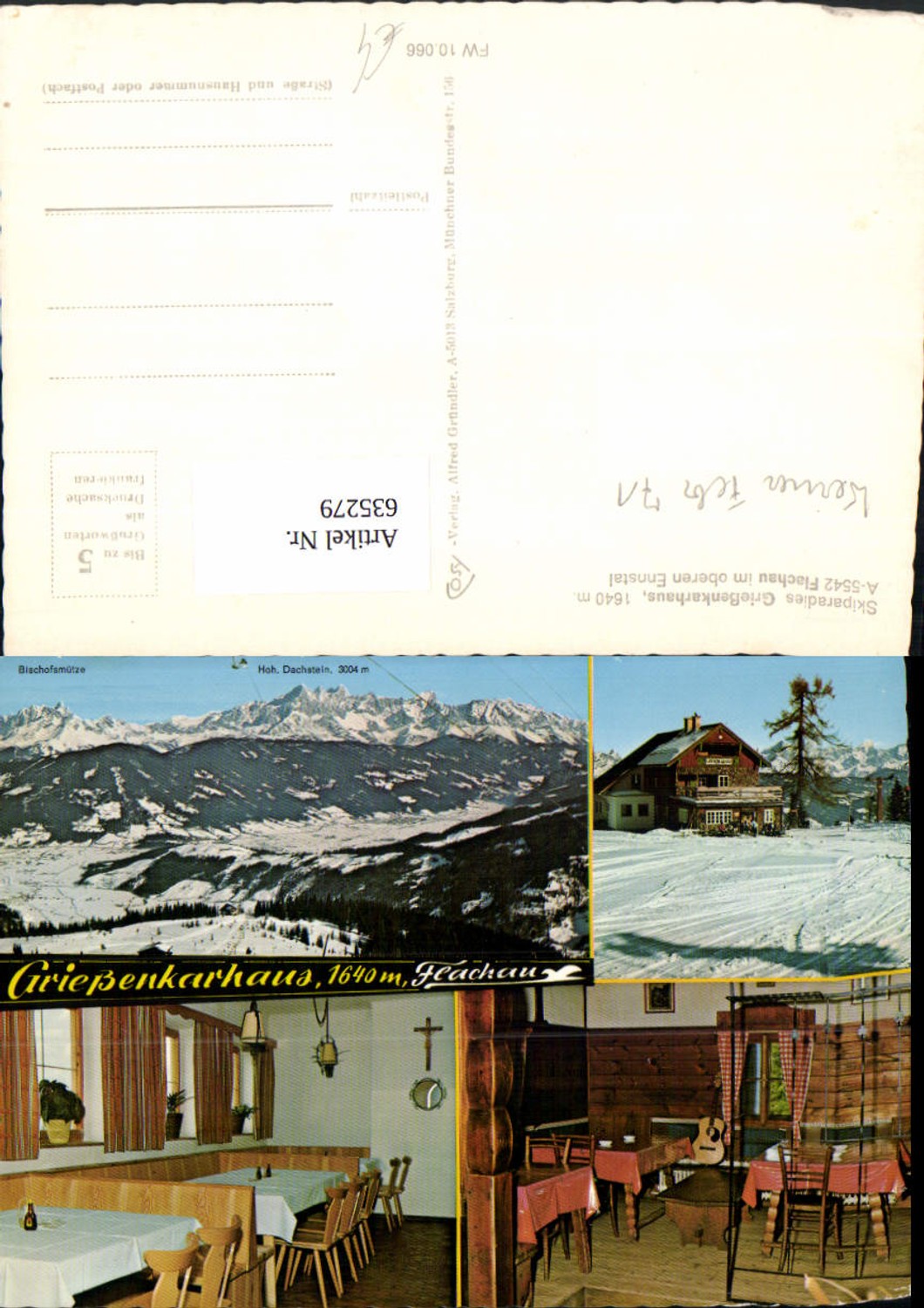 635279,Mehrbild Ak Flachau i. Oberen Ennstal Grießenkarhaus Wintersport