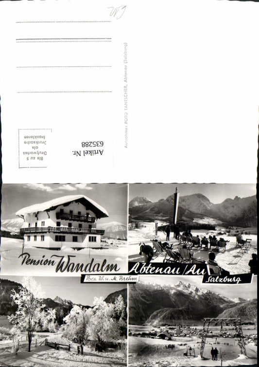 635288,Mehrbild Ak Abtenau Au Pension Wandalm Wintersport Skilift