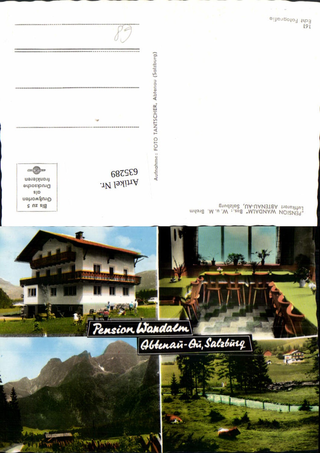 635289,Mehrbild Ak Abtenau Au Pension Wandalm Rinder Kühe