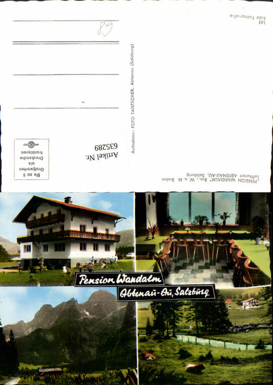 635289,Mehrbild Ak Abtenau Au Pension Wandalm Rinder Kühe
