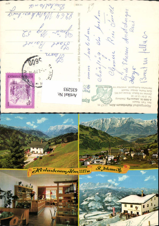 635293,Mehrbild Ak St Johann i. Pongau Alpengasthof Hahnbaum-Alm