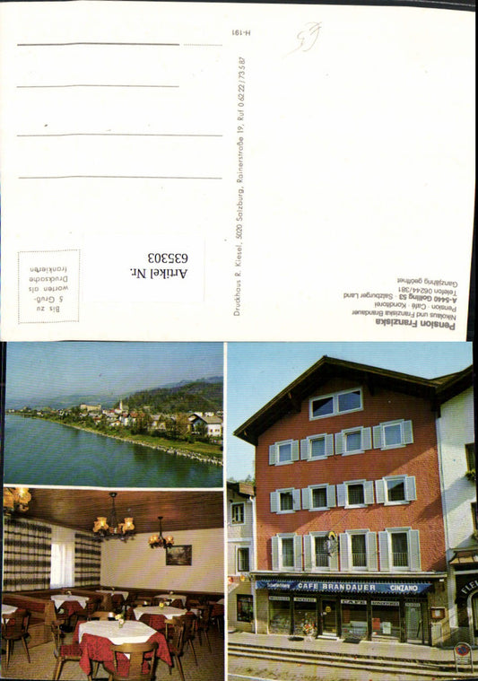 635303,Mehrbild Ak Golling an der Salzach Pension Franziska Cafe Brandauer