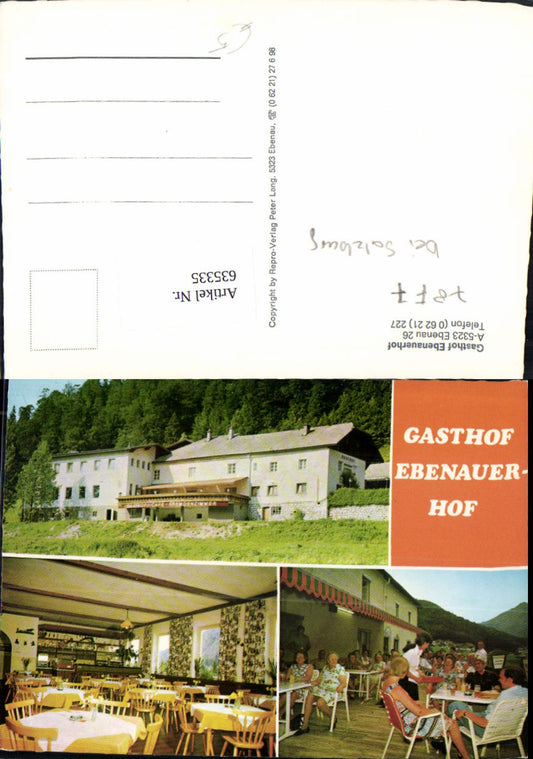 635335,Mehrbild Ak Ebenau Gasthof Ebenauerhof