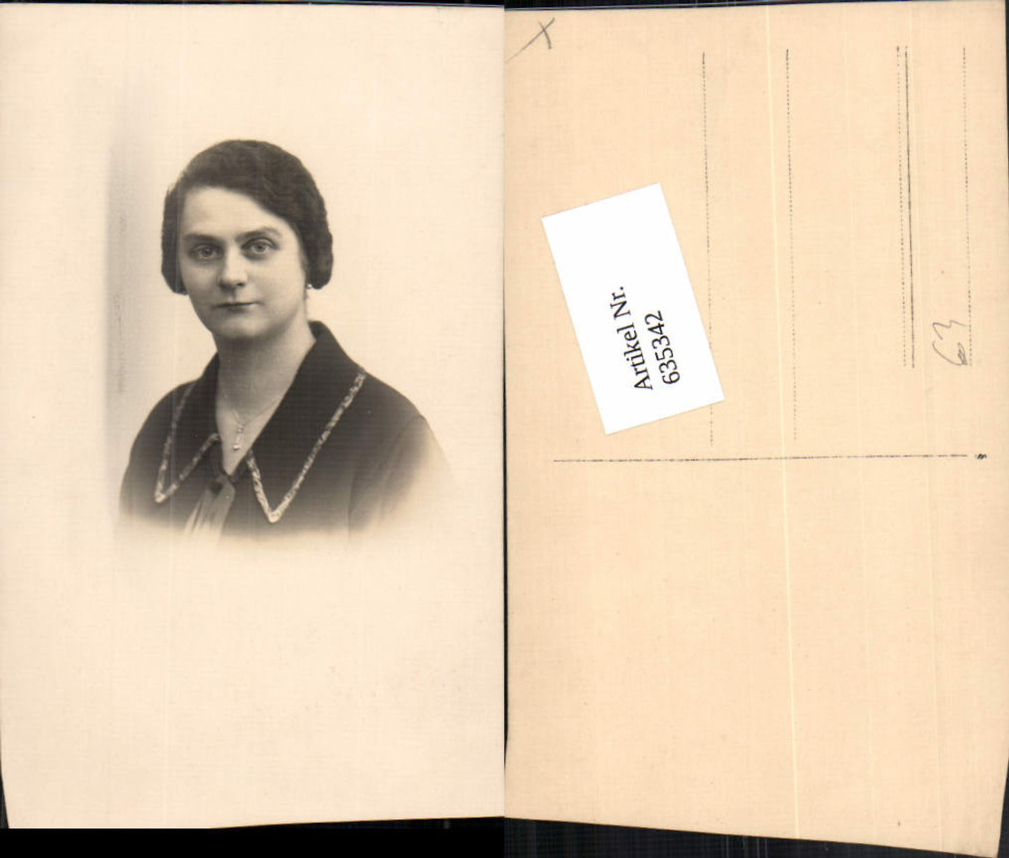 635342,Foto-AK Frau Portrait Halskette Kette