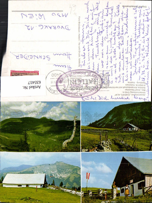 635417,Mehrbild Ak Sankt Koloman Hallein Jausenstation Christl-Alm Hintertrattberg