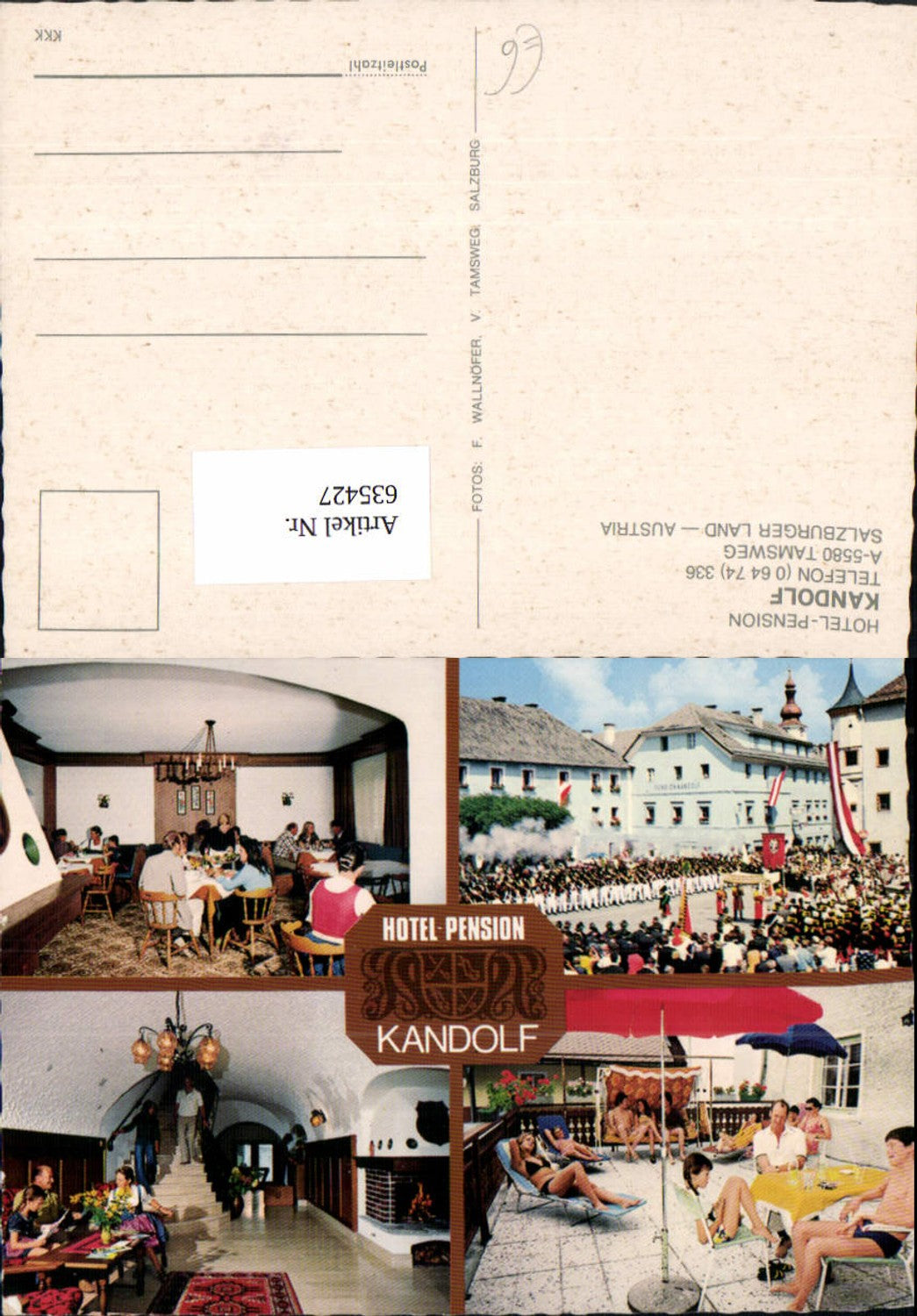 635427,Mehrbild Ak Tamsweg Hotel Pension Kandolf