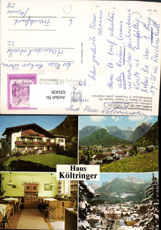 635439,Mehrbild Ak Lofer Frühstückspension Költringer