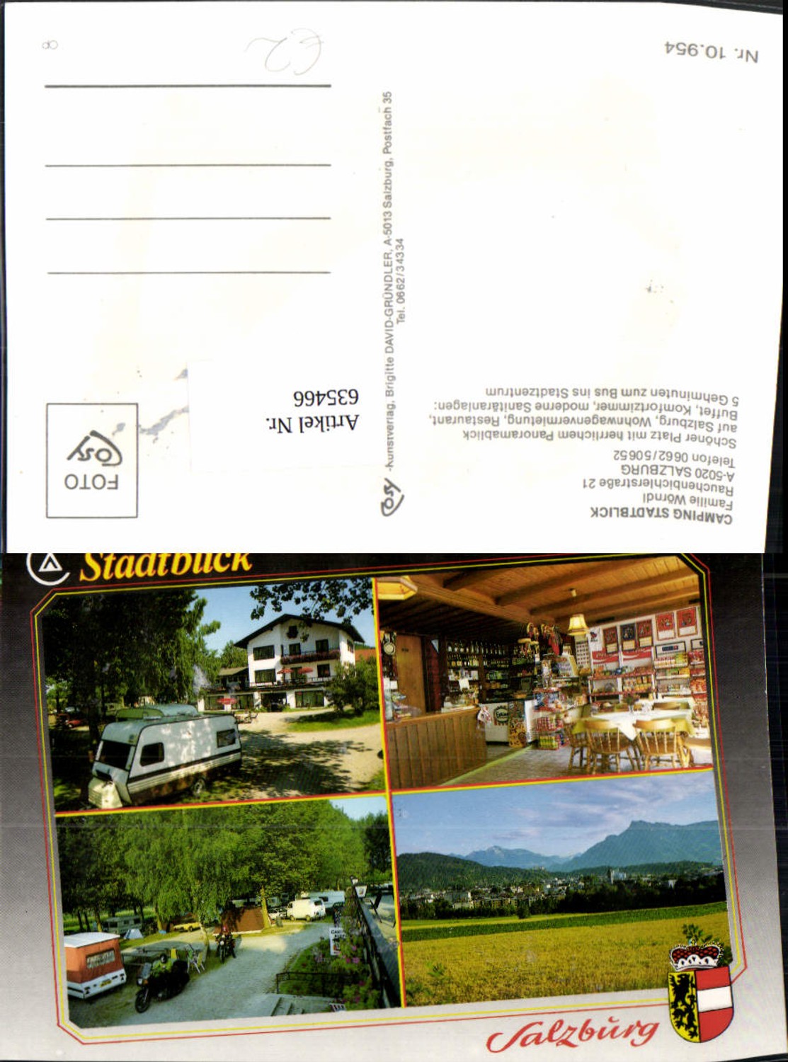 635466,Mehrbild Ak Salzburg Camping Stadtblick