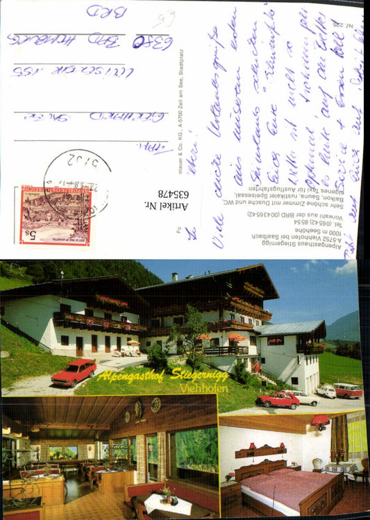 635478,Mehrbild Ak Viehhofen b. Saalbach Alpengasthaus Stiegernigg VW Bus