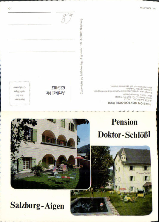 635482,Mehrbild Ak Salzburg Aigen Pension Doktor-Schlössl Doktor-Schlößl