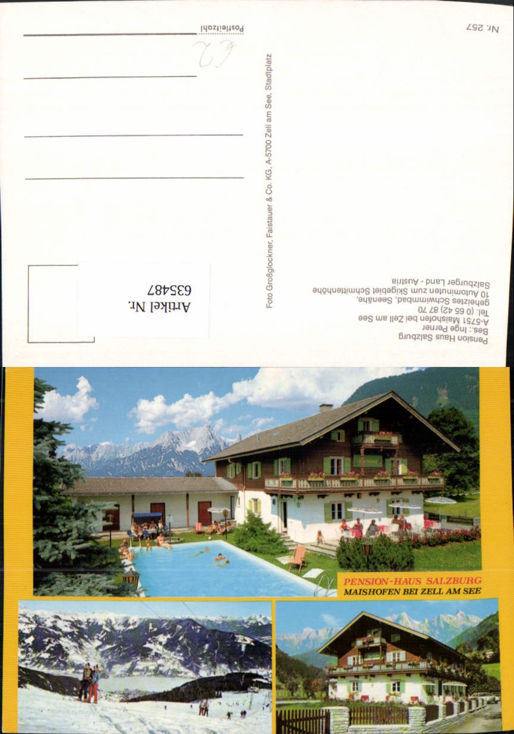 635487,Mehrbild Ak Maishofen b. Zell a. See Pension Haus Salzburg