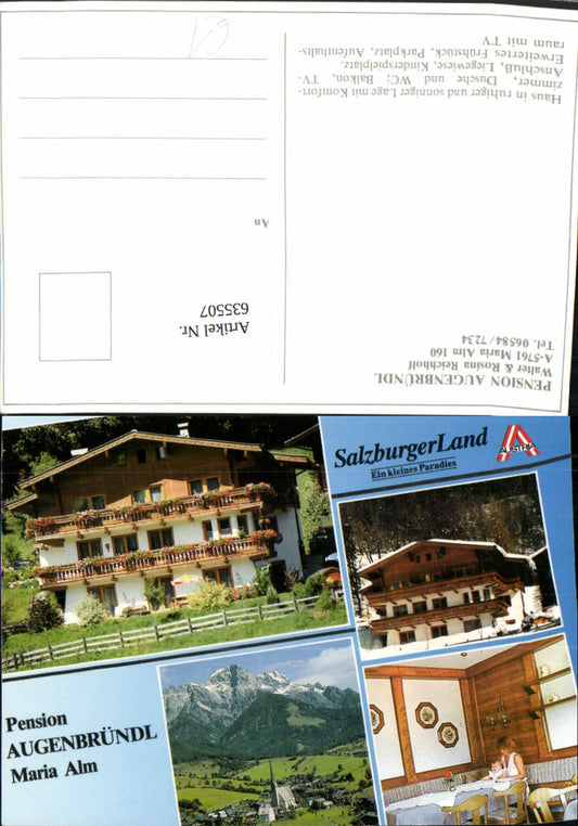 635507,Mehrbild Ak Maria Alm am Steinernen Meer Pension Augenbründl