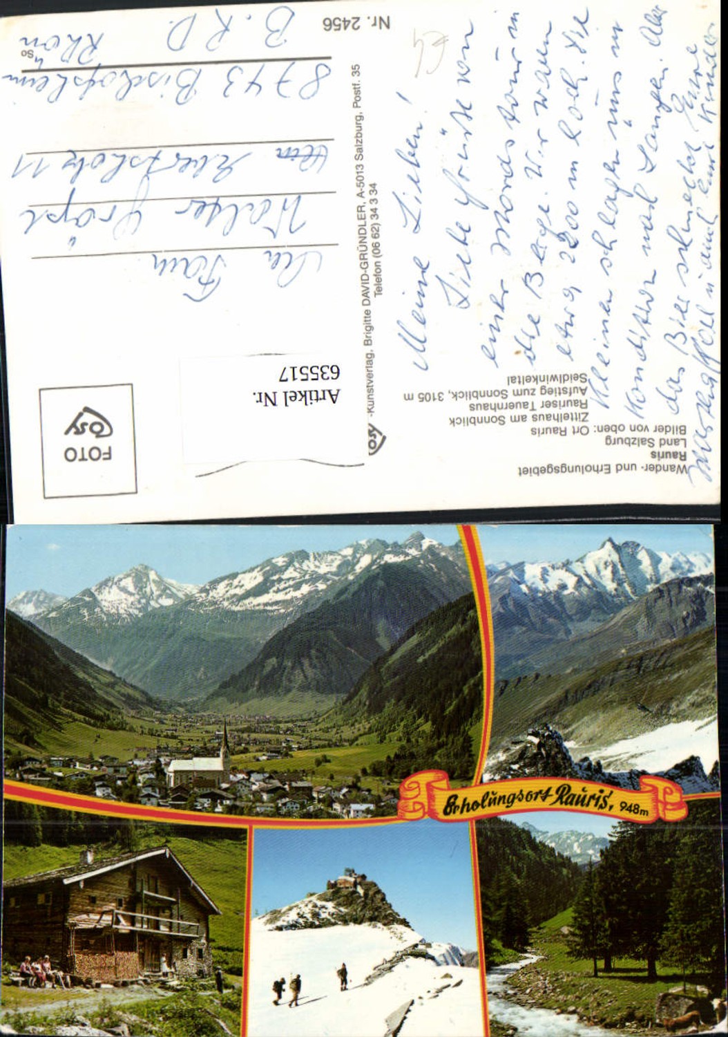 635517,Mehrbild Ak Rauris Zittelhaus Aufstieg zum Sonnblick