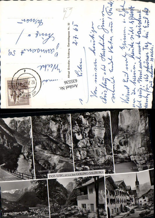 635536,Mehrbild Ak Pass Lueg b. Golling a. d. Salzach Salzachöfen Gasthof Paßhöhe