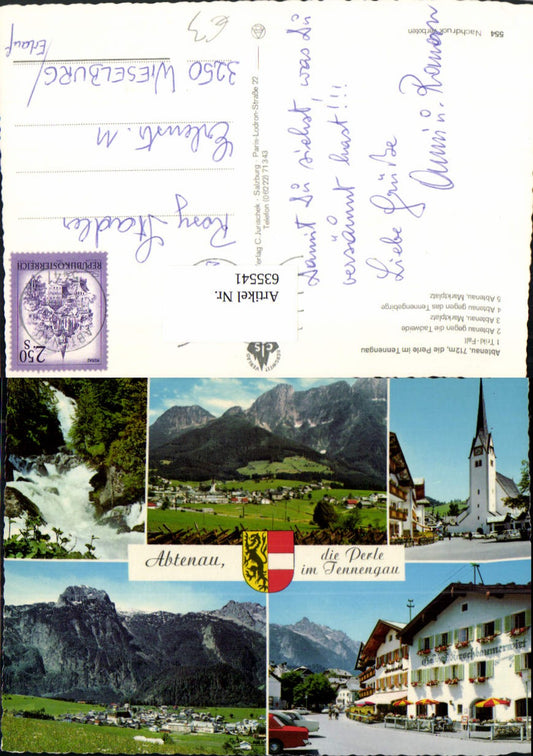 635541,Mehrbild Ak Abtenau Tennengau Trikl-Fall Marktplatz