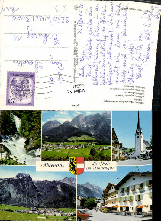 635544,Mehrbild Ak Abtenau Tennengau Trikl-Fall Marktplatz