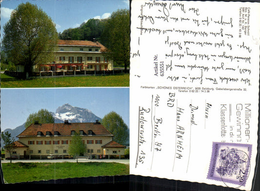 635551,Mehrbild Ak Anif b. Salzburg Cafe Pension Schnöll