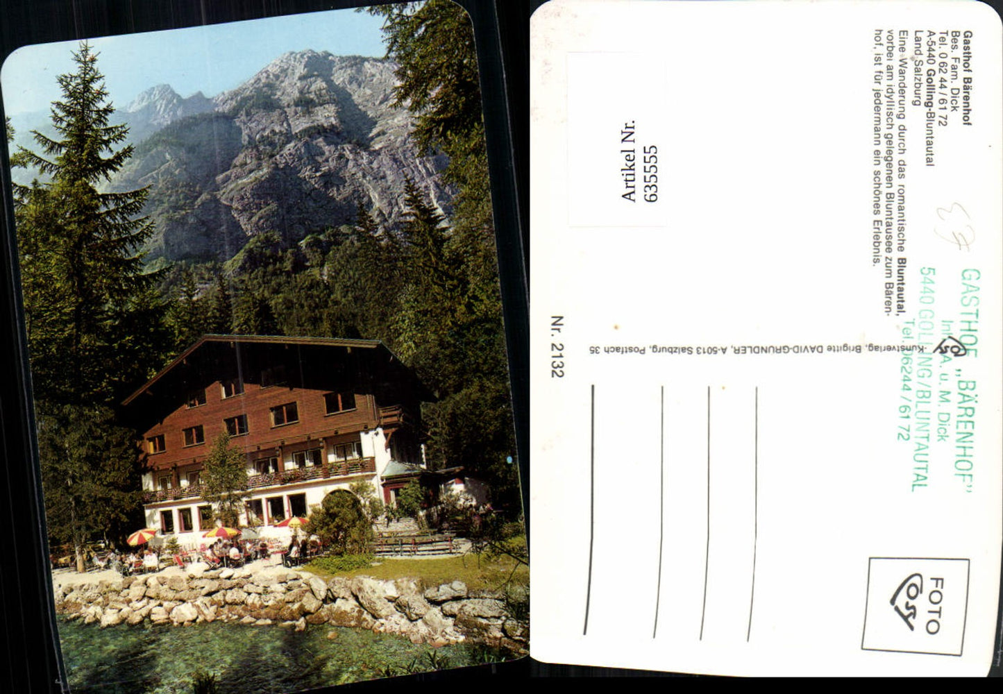 635555,Golling a. d. Salzach Bluntautal Gasthof Bärenhof