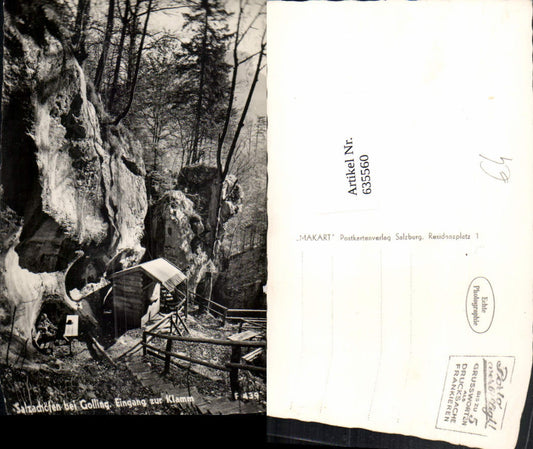 635560,Foto Ak Salzachöfen b. Golling a. d. Salzach Eingang zur Klamm