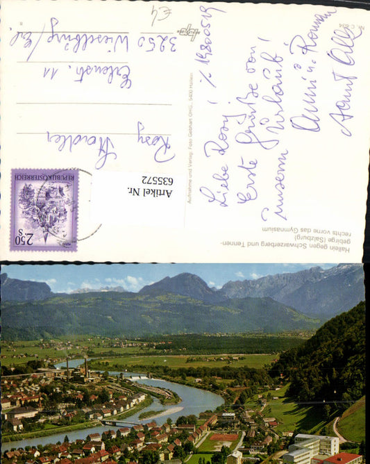 635572,Hallein geg. Schwarzerberg u. Tennengebirge