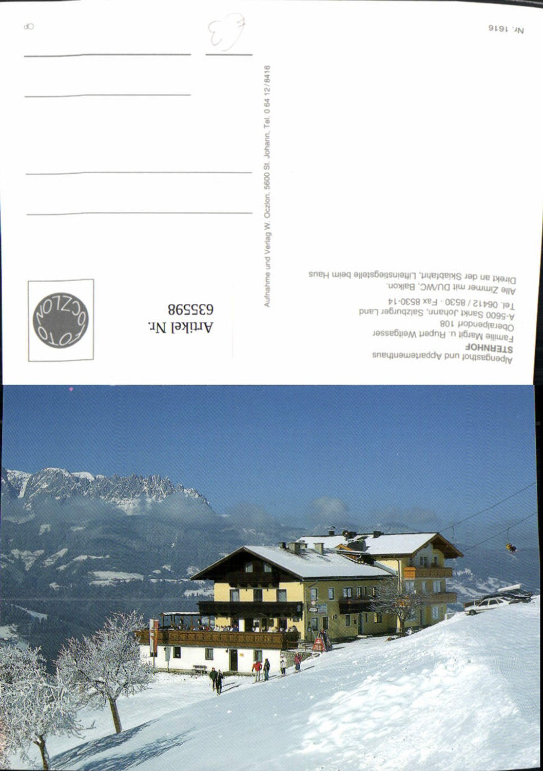 635598,St Johann i. Pongau Alpengasthof Sternhof Winteransicht Wintersport