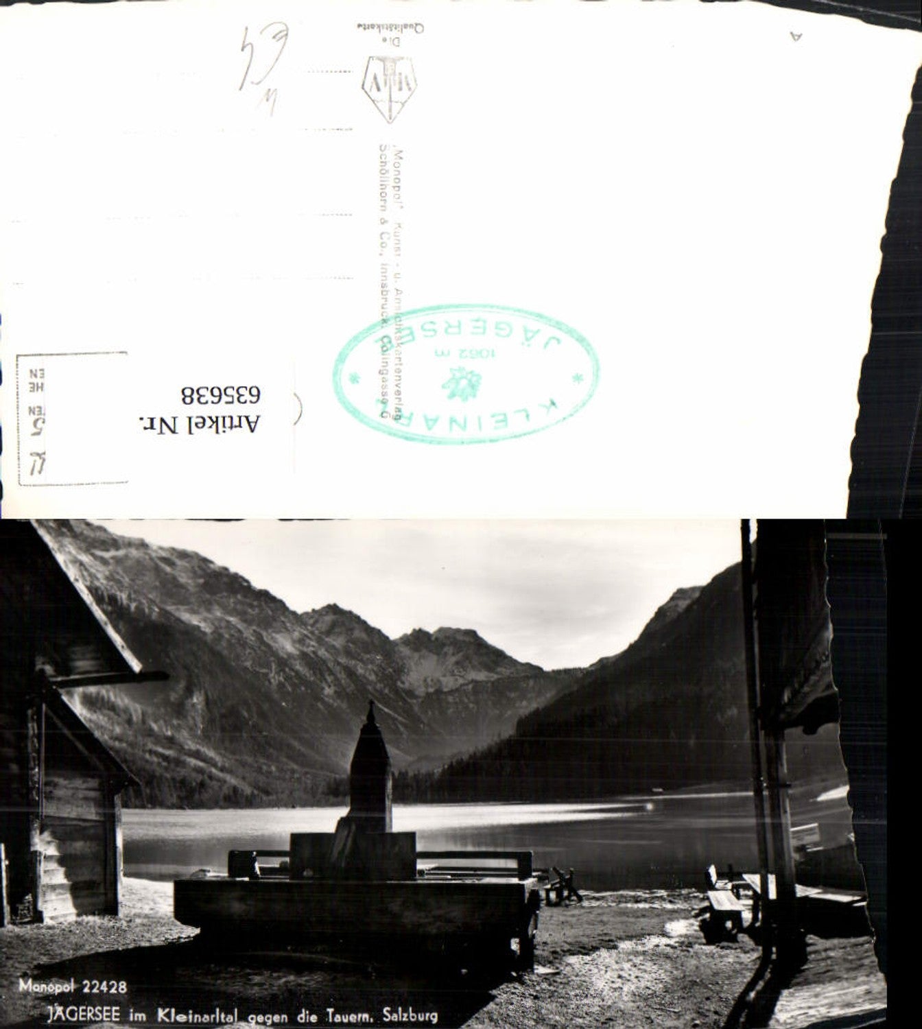 635638, Photo Ak Jägersee Kleinarltal towards d. Tauern Fountain Kleinarl Wagrain