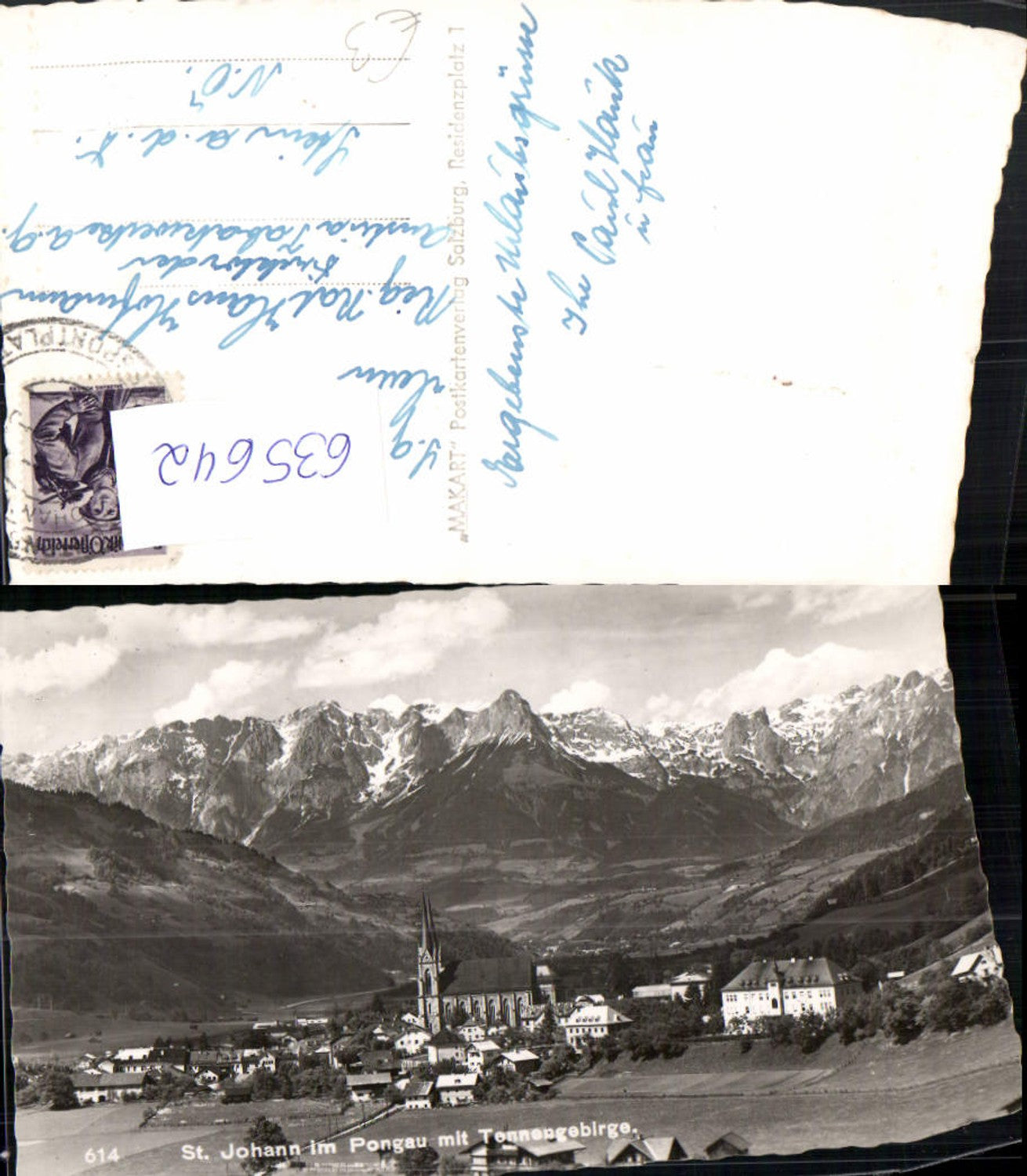 635642,Foto Ak St Johann i. Pongau m. Tennengebirge