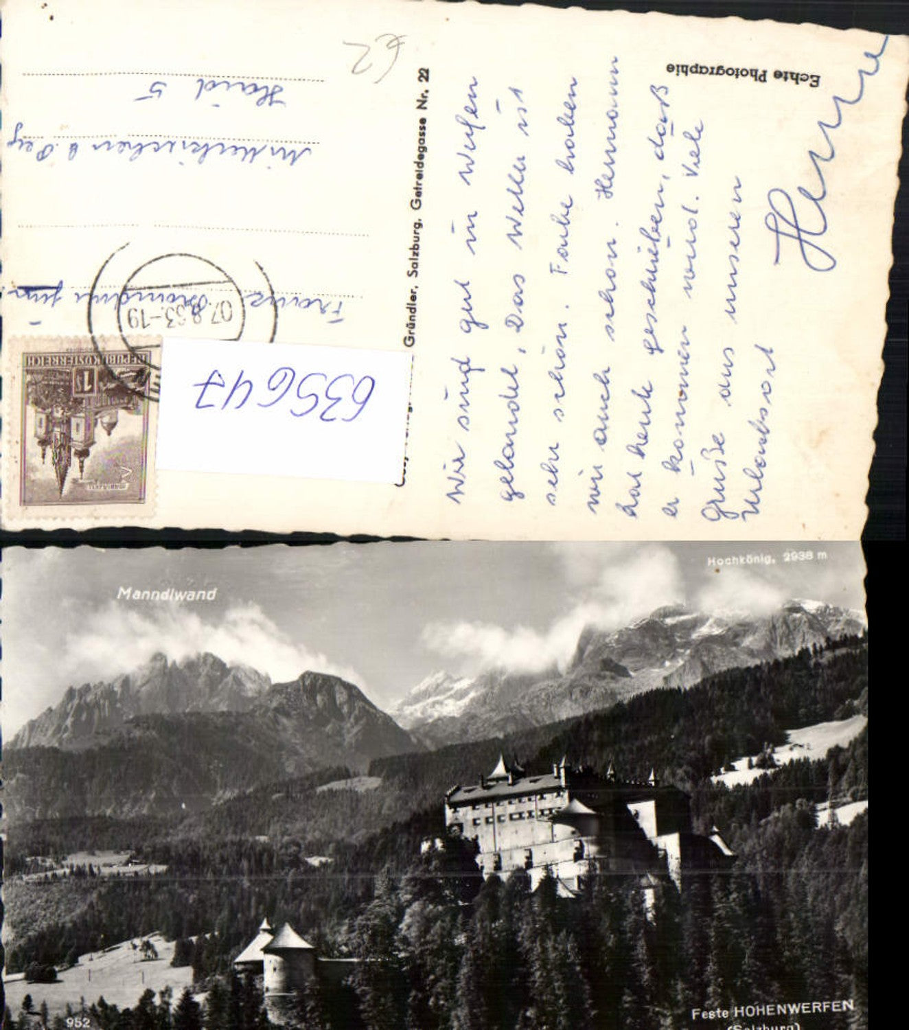 635647, Photo Ak Werfen Feste Hohenwerfen